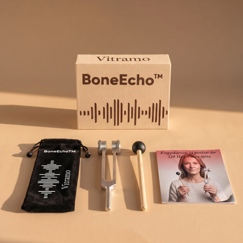 BoneEcho™ - Tysta tankarna & minska ledvärken med 128hz vibrationer på 60 sekunder
